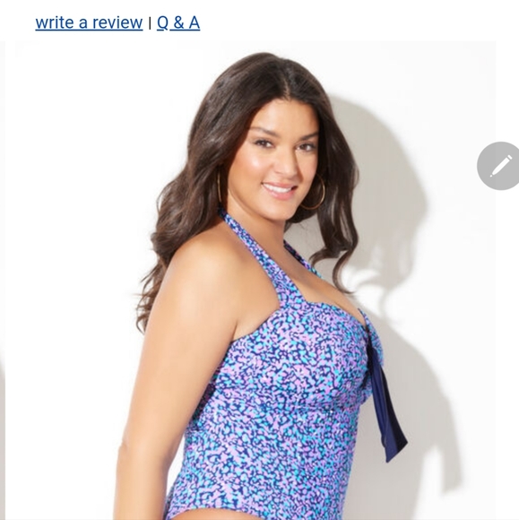 Shades of blue/purple Swim Suit - Swimsuits For All - size 24 - Picture 2 of 5